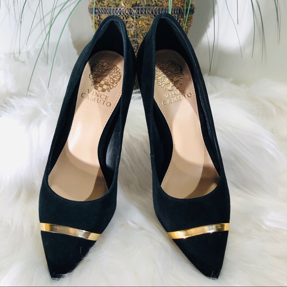 Vince Camuto Black Suede Pump;not worn; size 6 1/2